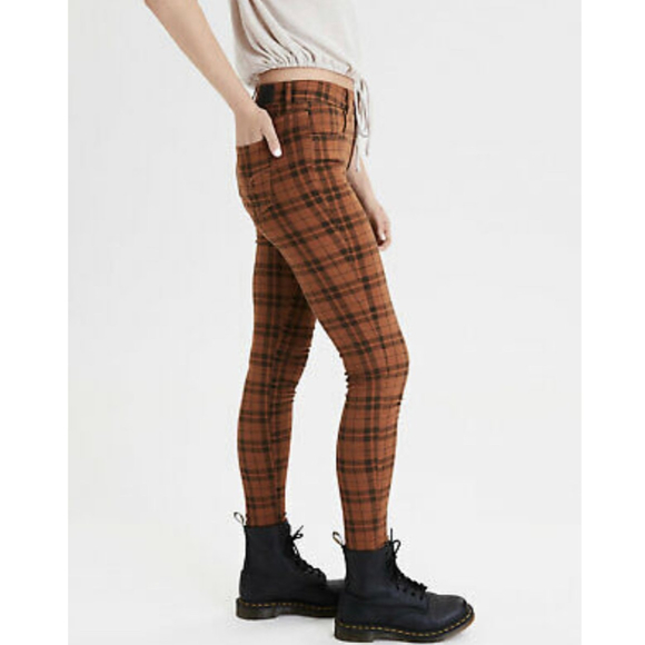 AMERICAN EAGLE Super Hi-Rise Brown Jegging - Picture 2 of 7